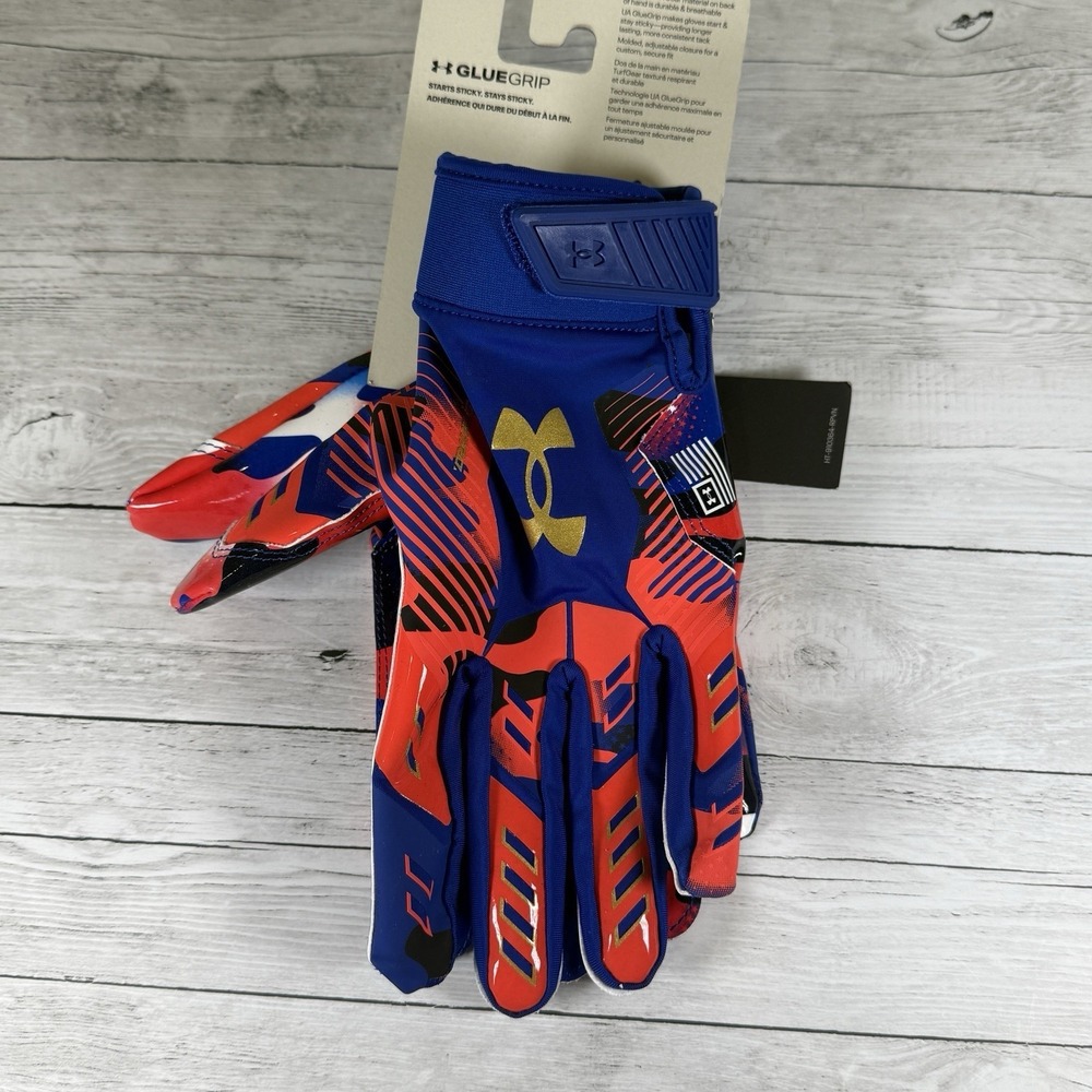 Under Armour Men's F9 Nitro Football Gloves - Size XL Team USA Brand New - Picture 3 of 8